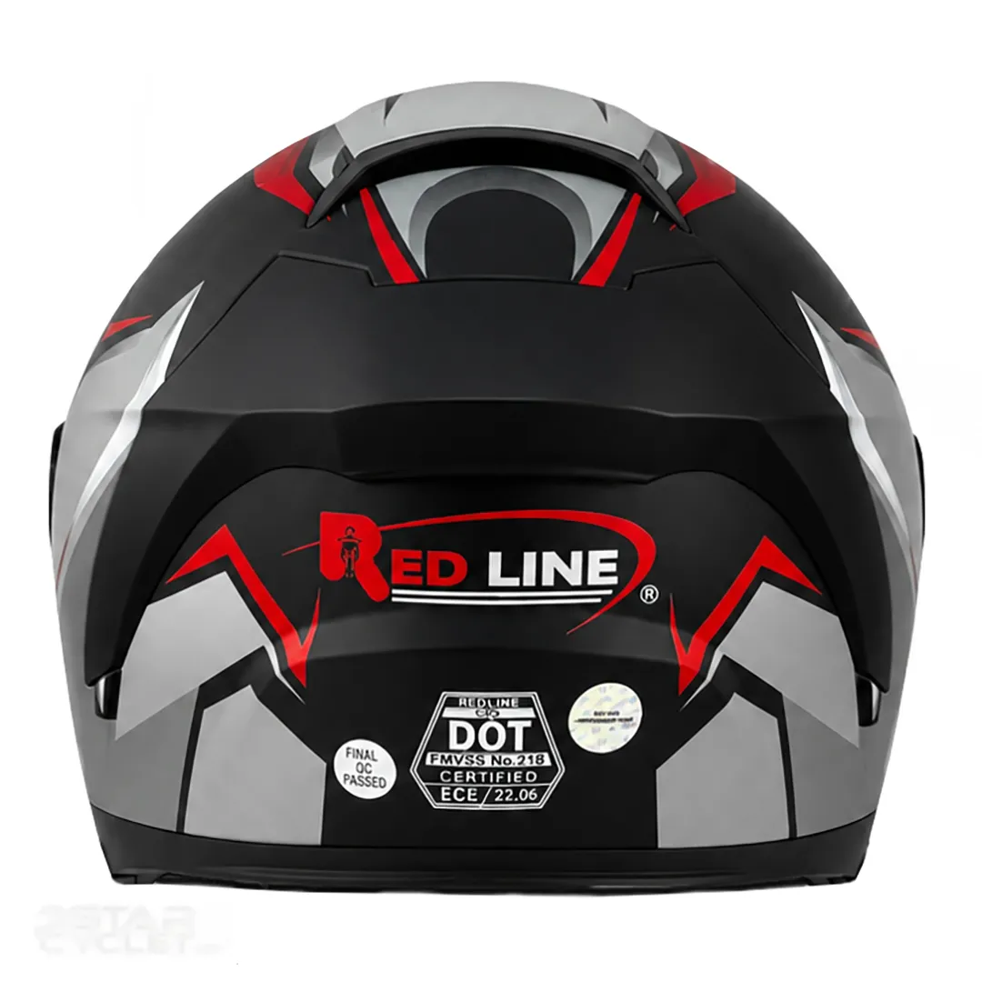 عکس کلاه کاسکت فک ثابت ردلاین مدل MATT BLACK RED Overture 942-4