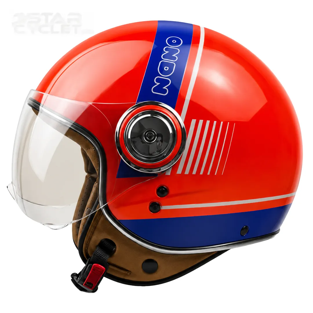 خرید لاه کاسکت وسپایی BEON مدل B110 ORANGE BLUE NANO