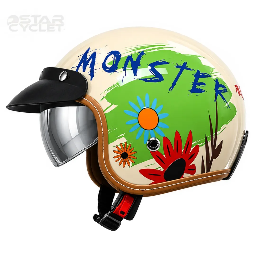خرید کلاه کاسکت وسپایی ردلاین مدل 16-936 CREAM MONSTER