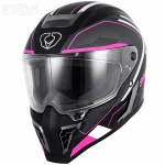 کلاه کاسکت فک ثابت SOMAN مدل H10 BLACK PINK