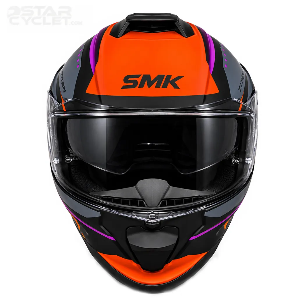 عکس کلاه کاسکت فک ثابت SMK TITAN مدل MA279 SPORTER