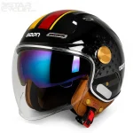 کلاه کاسکت بدون فک BEON مدل 122 BLACK RED YELLOW