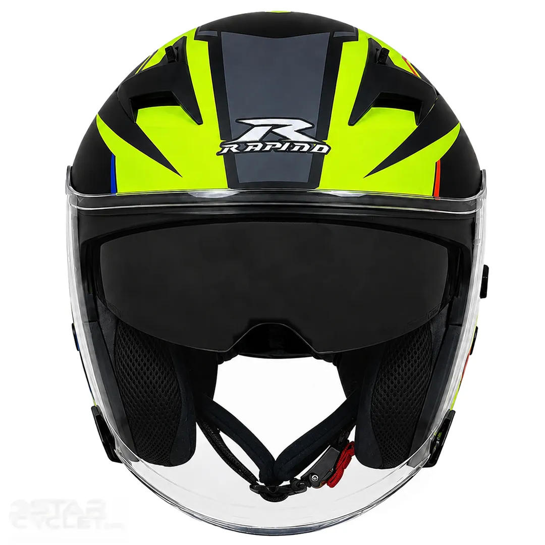 عکس کلاه کاسکت بدون فک راپیدو مدل 878 SRT MATT GREEN