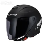 کلاه کاسکت بدون فک ال اس 2 مدل COMPASS MATT BLACK