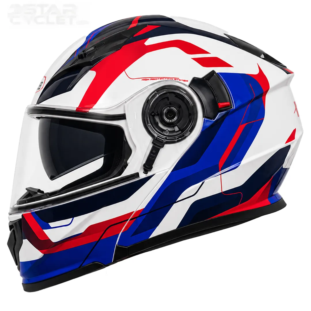 قیمت کلاه کاسکت فک متحرک REDLINE مدل 31-939 WHITE RED BLUE