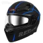 کلاه کاسکت فک متحرک REDLINE مدل 19-960 MATT BLACK BLUE THORN