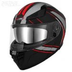 کلاه کاسکت فک متحرک REDLINE مدل 15-960 MATT BLACK RED GRAY AVATAR