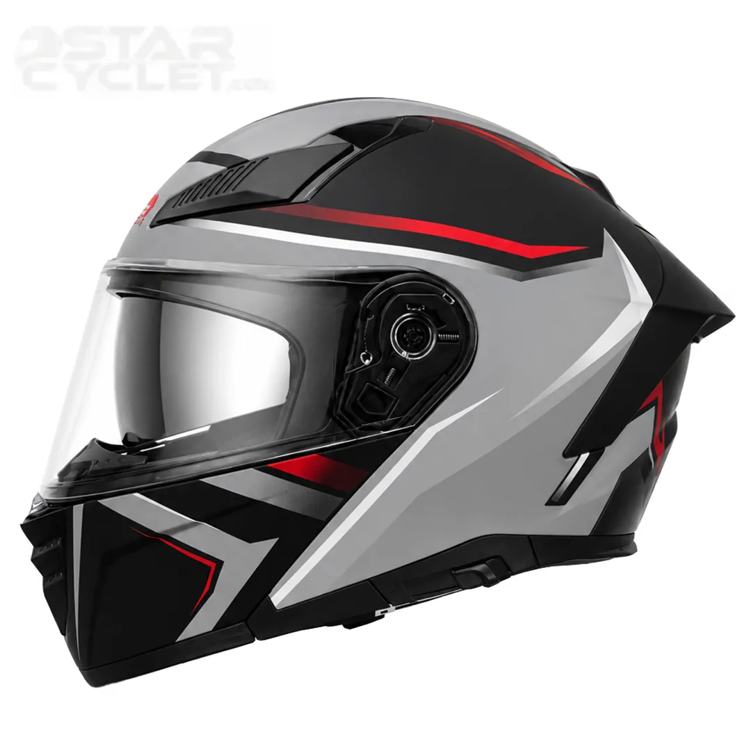 قیمت کلاه کاسکت فک متحرک REDLINE مدل 16-960 MATT BLACK RED GRAY PASSION