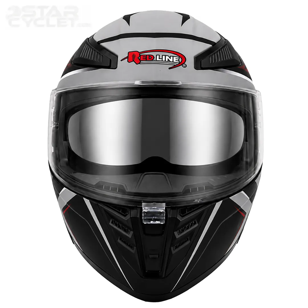عکس کلاه کاسکت فک متحرک REDLINE مدل 16-960 MATT BLACK RED GRAY PASSION