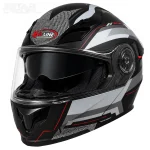 کلاه کاسکت فک متحرک REDLINE مدل 27-939 MATT BLACK RED WIZARD