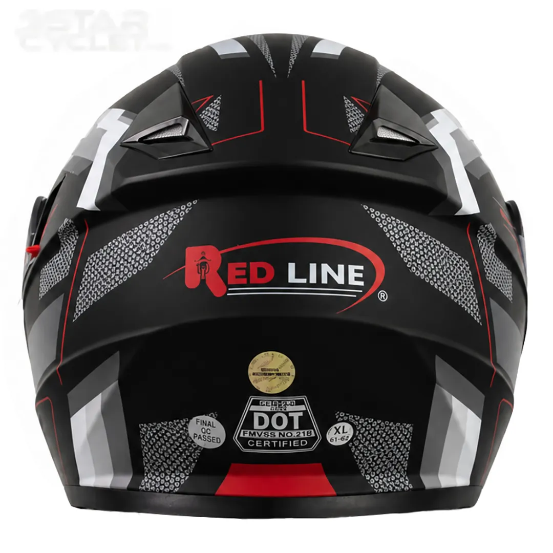 خرید کلاه کاسکت فک متحرک REDLINE مدل 27-939 MATT BLACK RED WIZARD از نمایندگی