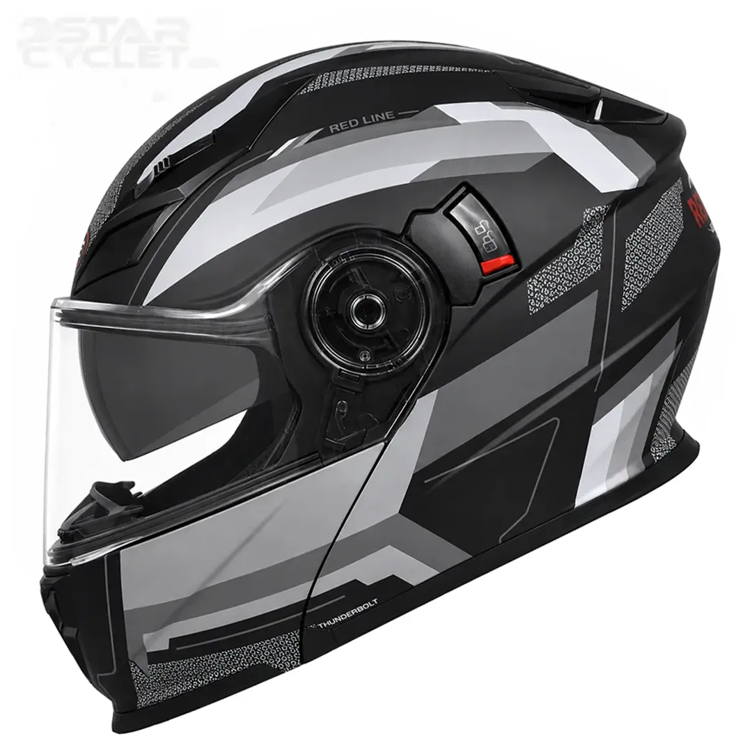 قیمت کلاه کاسکت فک متحرک ردلاین مدل 28-939 MATT BLACK GRAY WIZARD