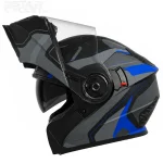 خرید کلاه کاسکت فک متحرک REDLINE مدل 33-939 MATT BLACK BLUE GALAXY