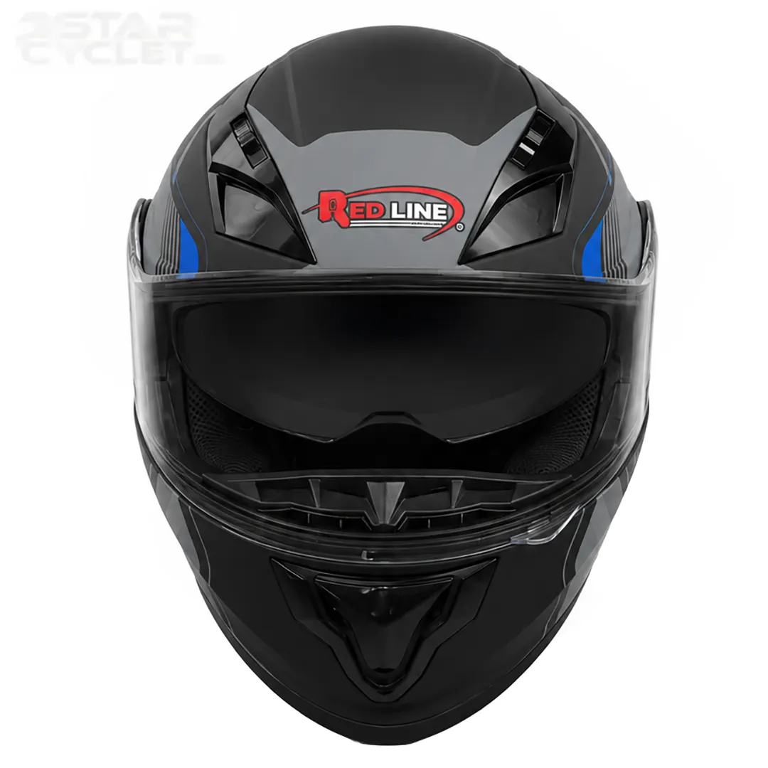 عکس کلاه کاسکت فک متحرک REDLINE مدل 33-939 MATT BLACK BLUE GALAXY