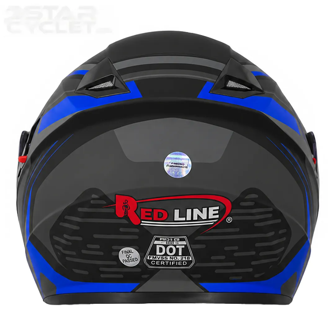 خرید کلاه کاسکت فک متحرک REDLINE مدل 33-939 MATT BLACK BLUE GALAXYاز نمایندگی