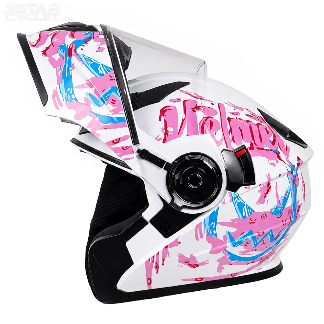 خرید کلاه کاسکت فک متحرک REDLINE مدل 34-939 BRIGHT CREAM HELMET