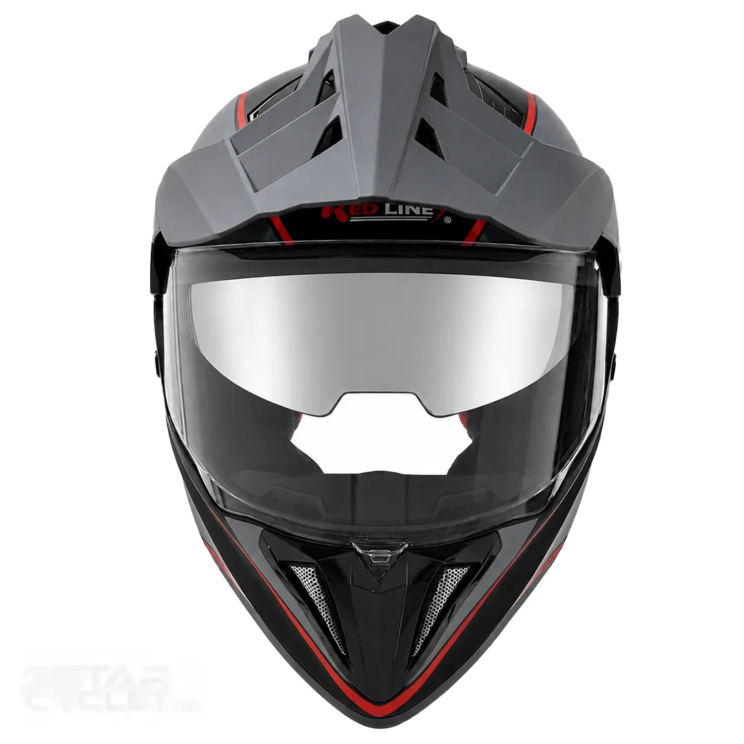 عکس کلاه کاسکت ادونچری ردلاین مدل 5-760 MATT BLACK FLASH