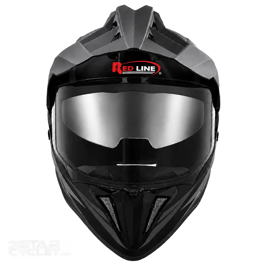 عکس کلاه کاسکت ادونچری ردلاین مدل 6-760 MATT BLACK DARK GRAY PRISM
