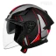 خرید کلاه کاسکت بدون فک ردلاین مدل 11-965 MATT BLACK RED GRAY AVATAR