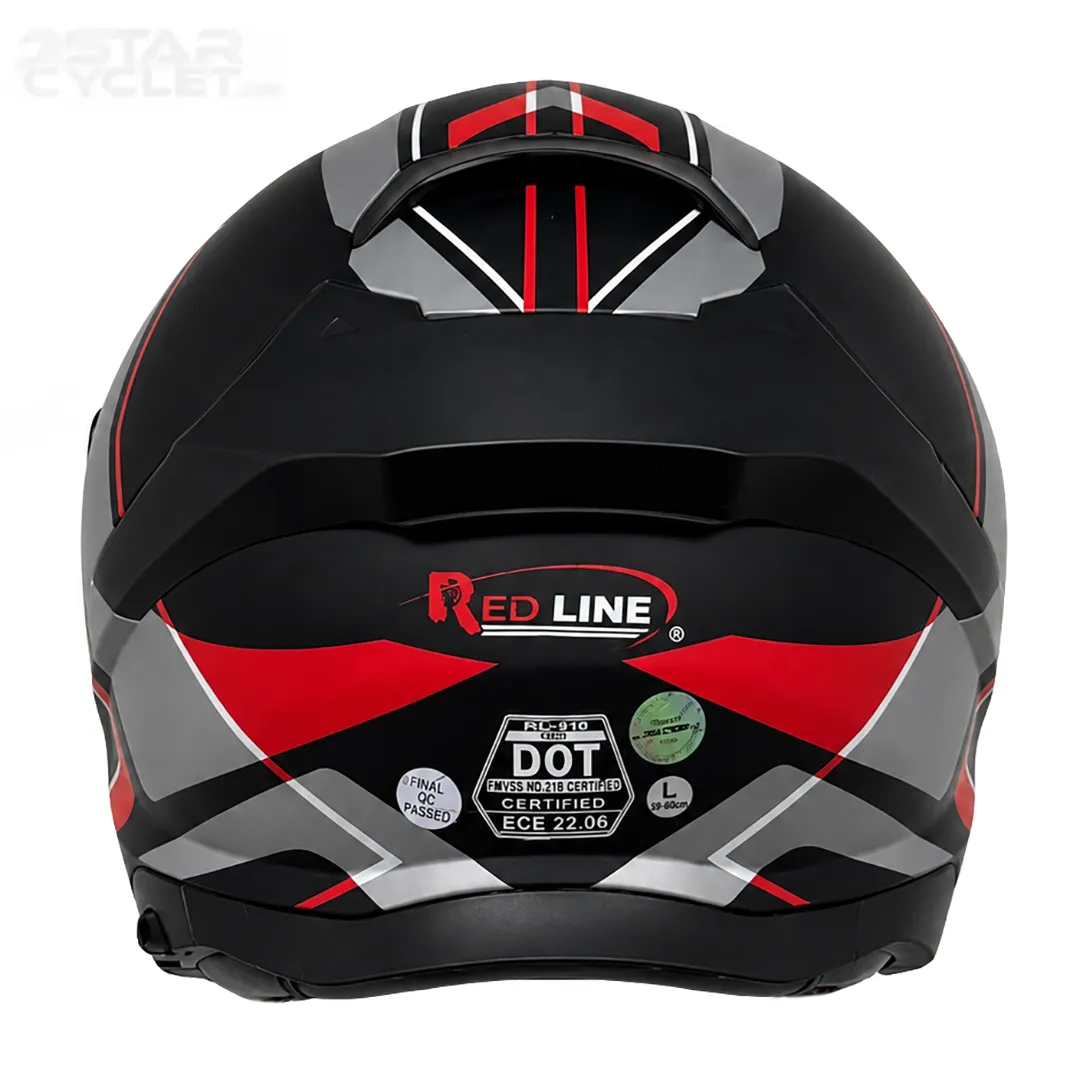 قیمت کلاه کاسکت بدون فک ردلاین مدل 11-965 MATT BLACK RED GRAY AVATAR