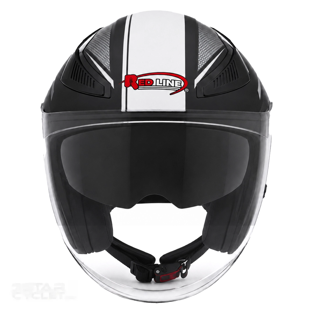 عکس کلاه کاسکت بدون فک REDLINE مدل 12-965 MATT BLACK GRAY SANE