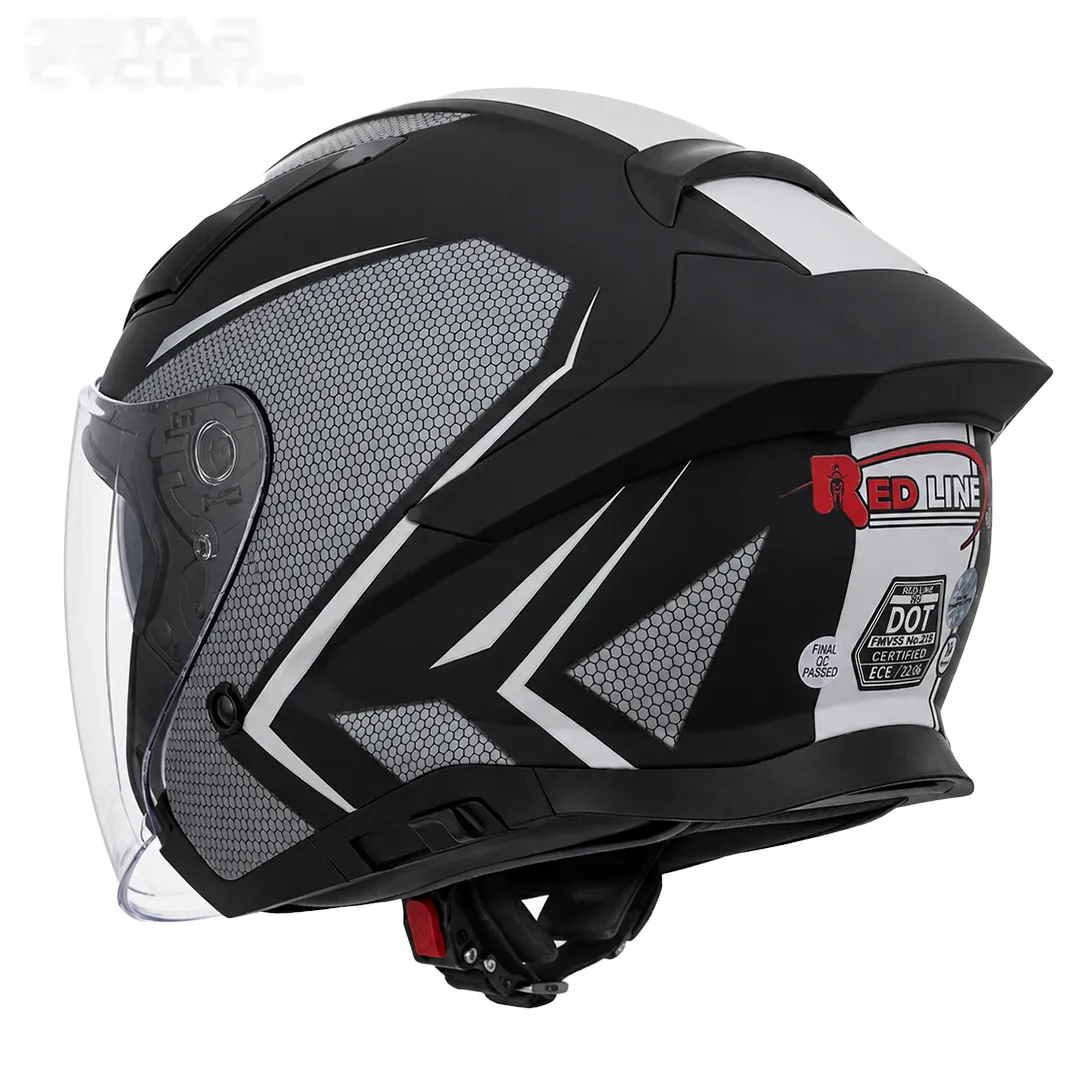 خرید کلاه کاسکت بدون فک REDLINE مدل 12-965 MATT BLACK GRAY SANE از نمایندگی