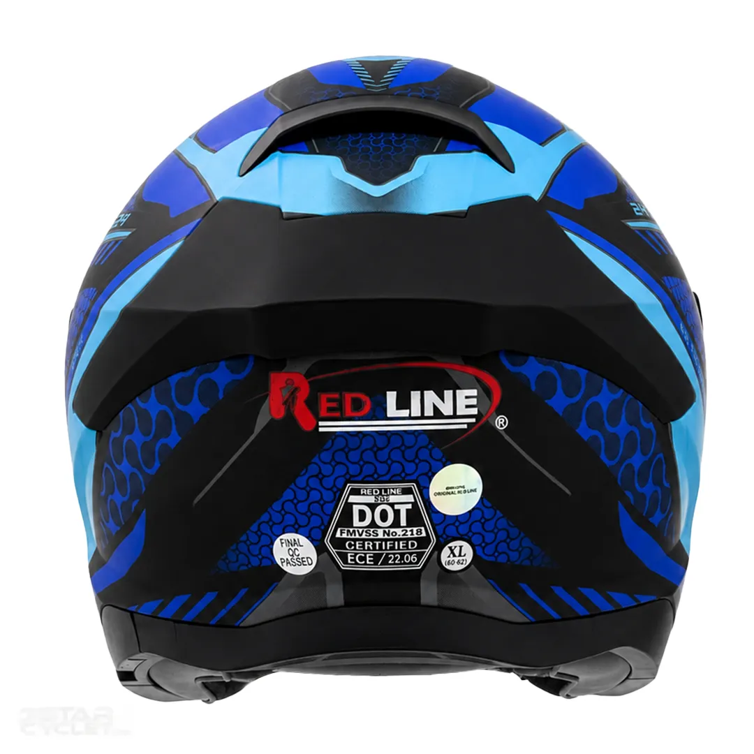 قیمت کلاه کاسکت بدون فک REDLINE مدل 14-965 MATT BLACK BLUE AUREOLE