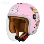 کلاه کاسکت بدون فک بچگانه ردلاین مدل 1-910 BRIGHT PINK RABBIT