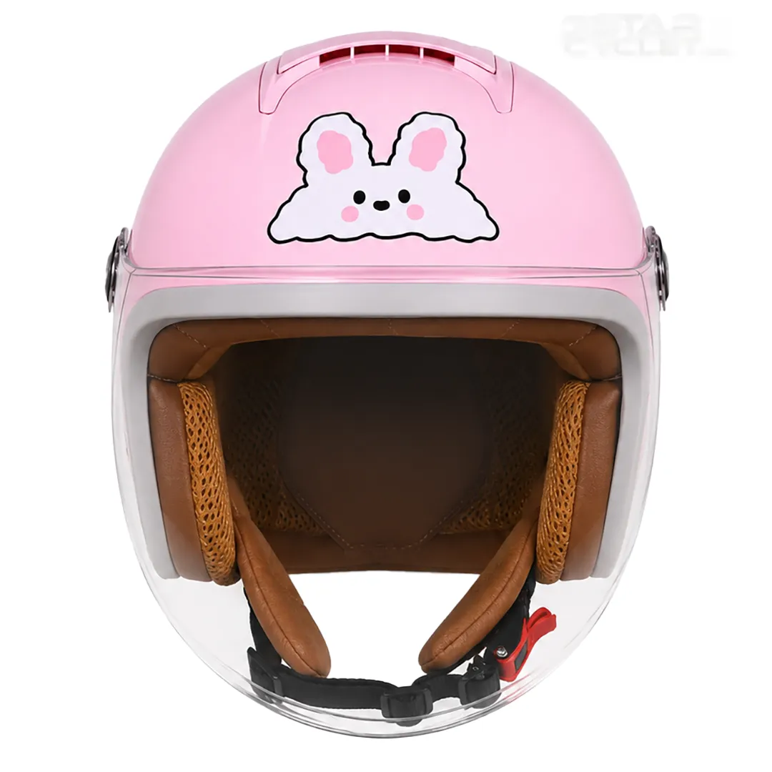 عکس کلاه کاسکت بدون فک بچگانه ردلاین مدل 1-910 BRIGHT PINK RABBIT