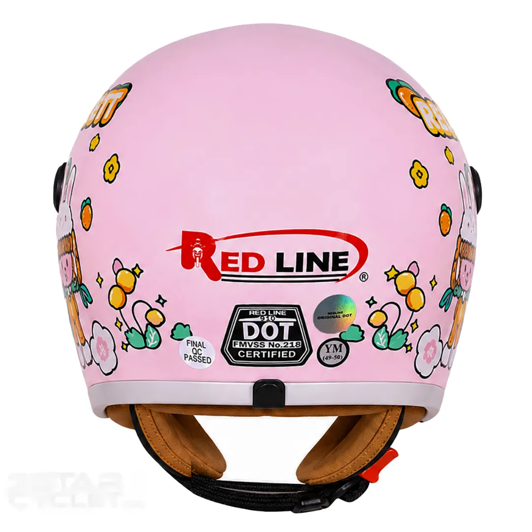 قیمت کلاه کاسکت بدون فک بچگانه ردلاین مدل 1-910 BRIGHT PINK RABBIT