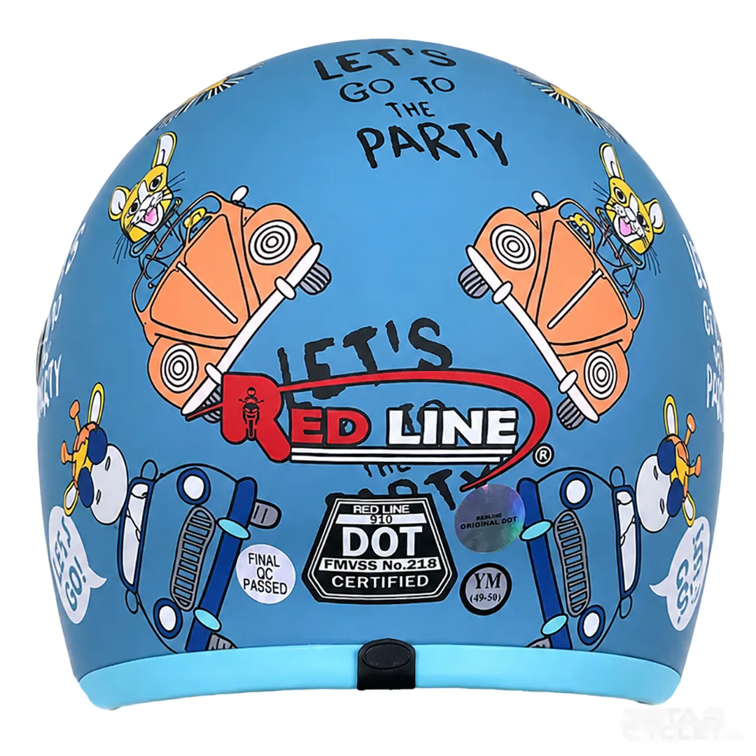 قیمت کلاه کاسکت بدون فک بچگانه ردلاین مدل2-910 MATT BLUE PARTY