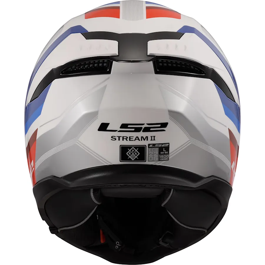 عکس کلاه کاسکت فک ثابت LS2 مدل STREAM2 FF808-2 SHINE WHITE BLUE RED