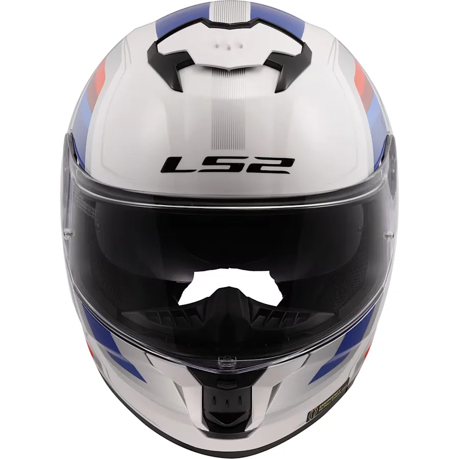 خرید کلاه کاسکت فک ثابت LS2 مدل STREAM2 FF808-2 SHINE WHITE BLUE RED از نمایندگی