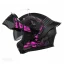 خرید کلاه کاسکت فک متحرک دخترانه سومان مدل SM955-S PEONY BLACK PINK