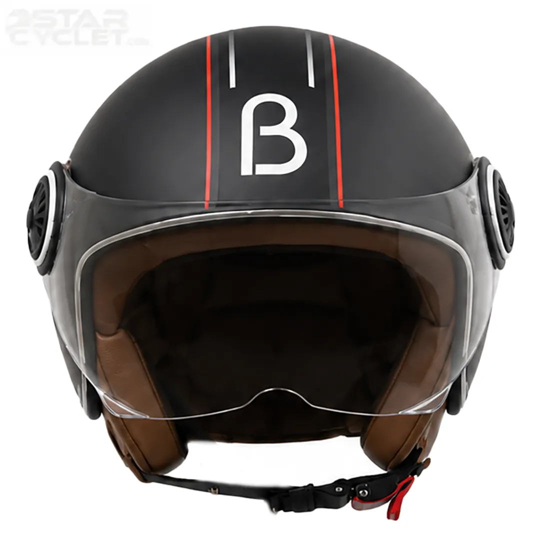 عکس ‏کلاه کاسکت وسپایی BEON مدل B110 TITANIUM BLACK