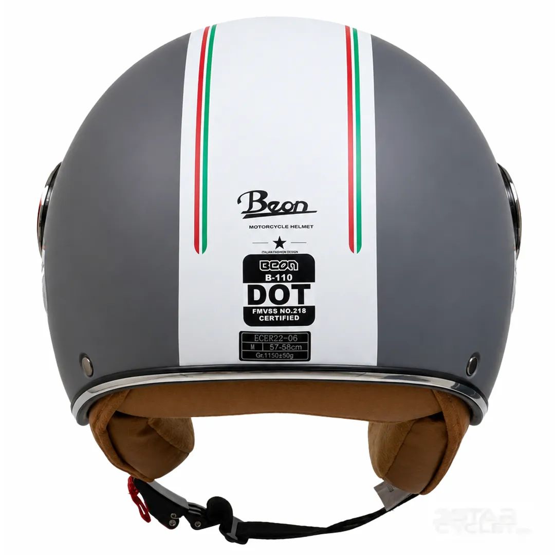 قیمت کلاه کاسکت وسپایی بئون مدل B110 GERY WHITE MATT