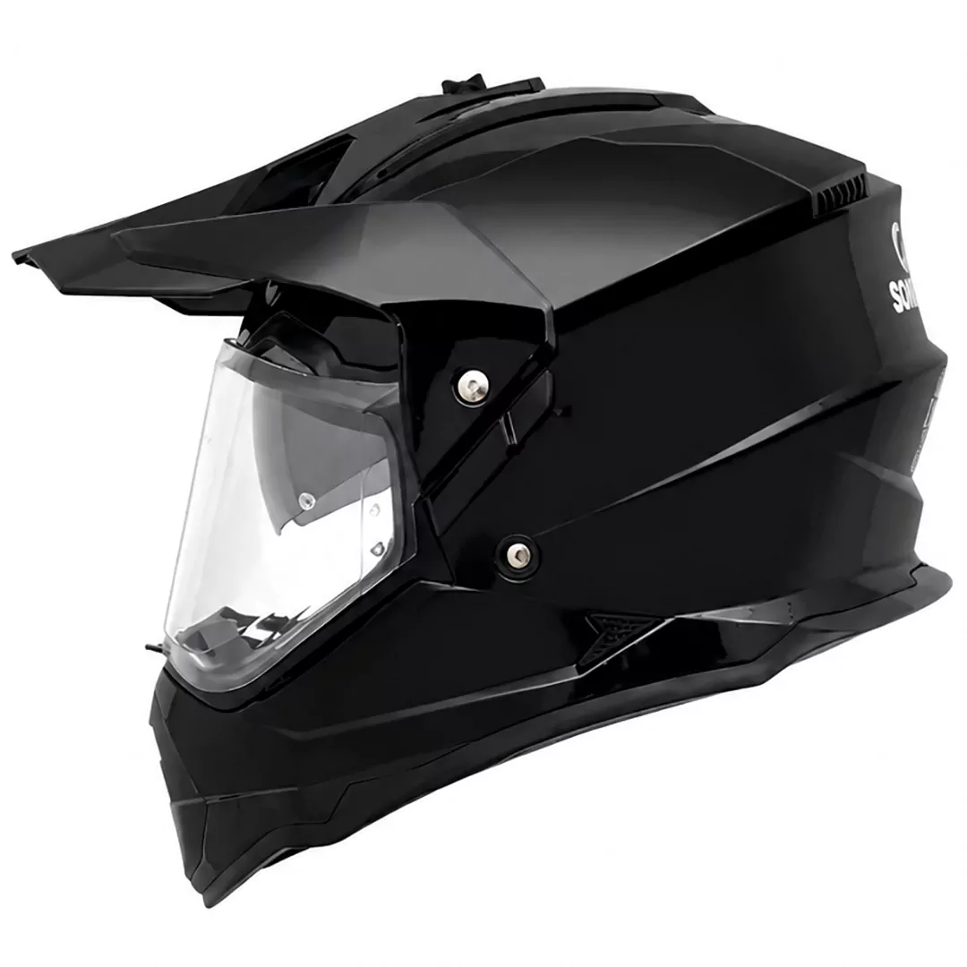 خرید کلاه کاسکت ادونچری SOMAN مدل M10 GLOSSY BLACK