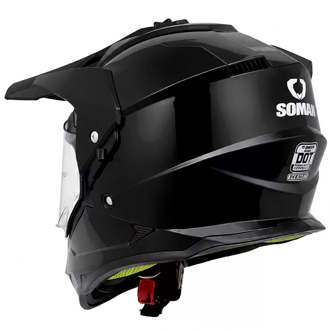 قیمت کلاه کاسکت ادونچری SOMAN مدل M10 GLOSSY BLACK