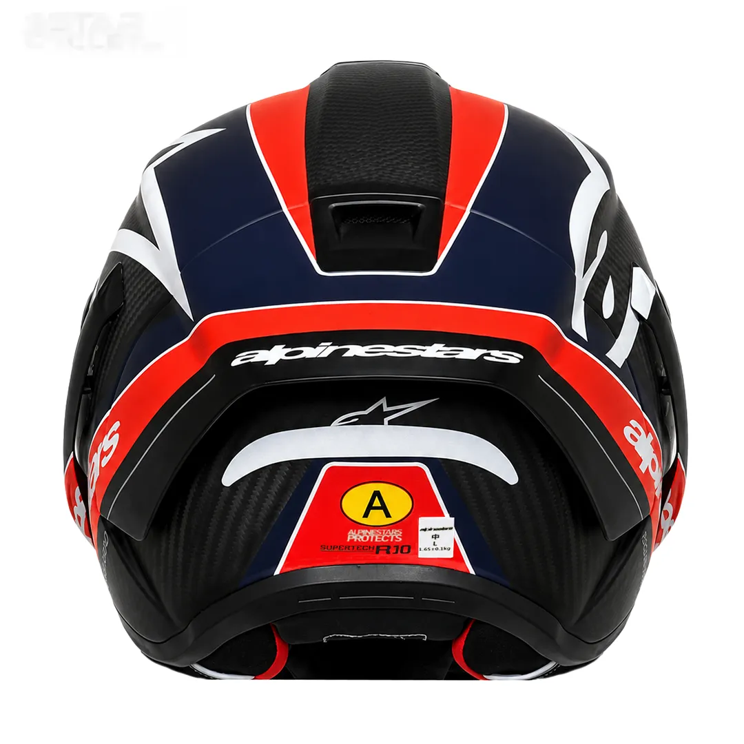 قیمت کلاه کاسکت فک ثابت آلپین استار مدل R10 matt carbon blue red