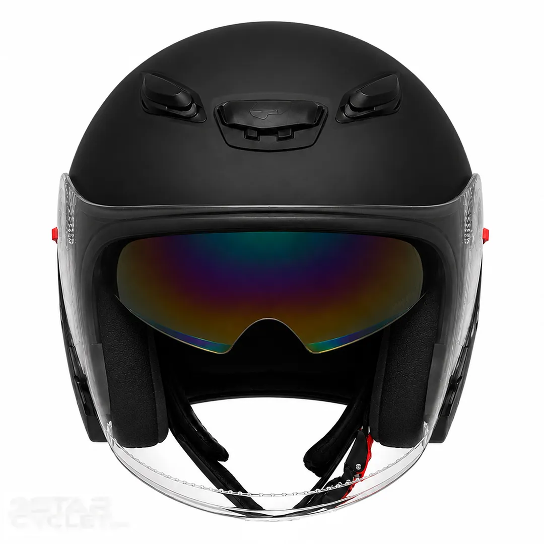عکس کلاه کاسکت بدون فک فابریک مدل MICKY MOUSE MATT BLACK