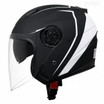 خرید کلاه کاسکت بدون فک دی ای وان مدل 403MATT BLACK WHITE