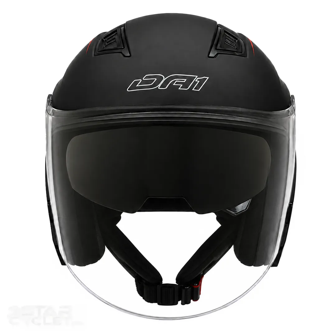 عکس کلاه کاسکت بدون فک دی ای وان مدل 403MATT BLACK RED