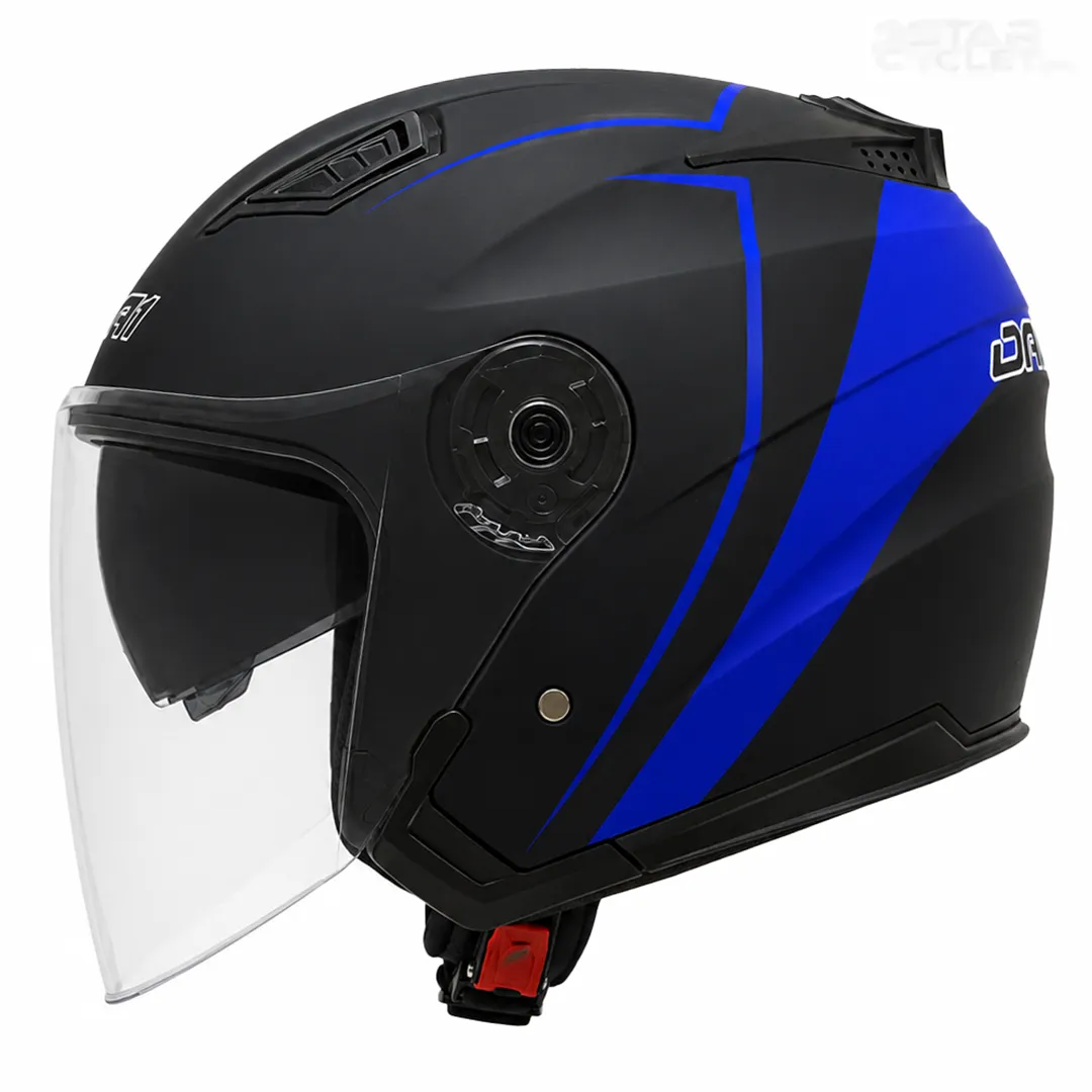 خرید کلاه کاسکت بدون فک دی ای وان مدل 403MATT BLACK BLUE