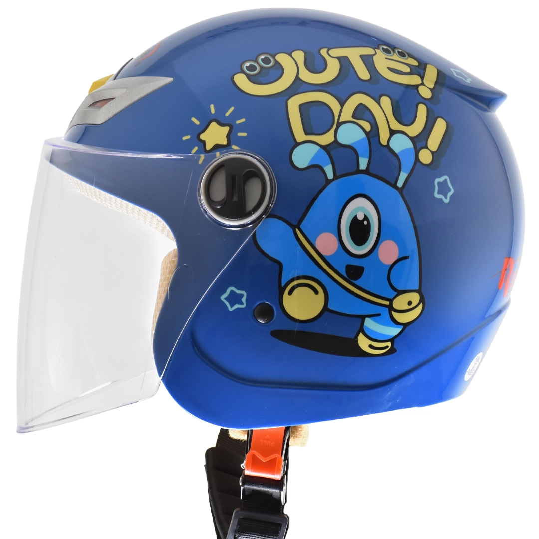 خرید کلاه کاسکت بدون فک بچگانه ردلاین مدل 7-908 BRIGHT BLUE MONSTER