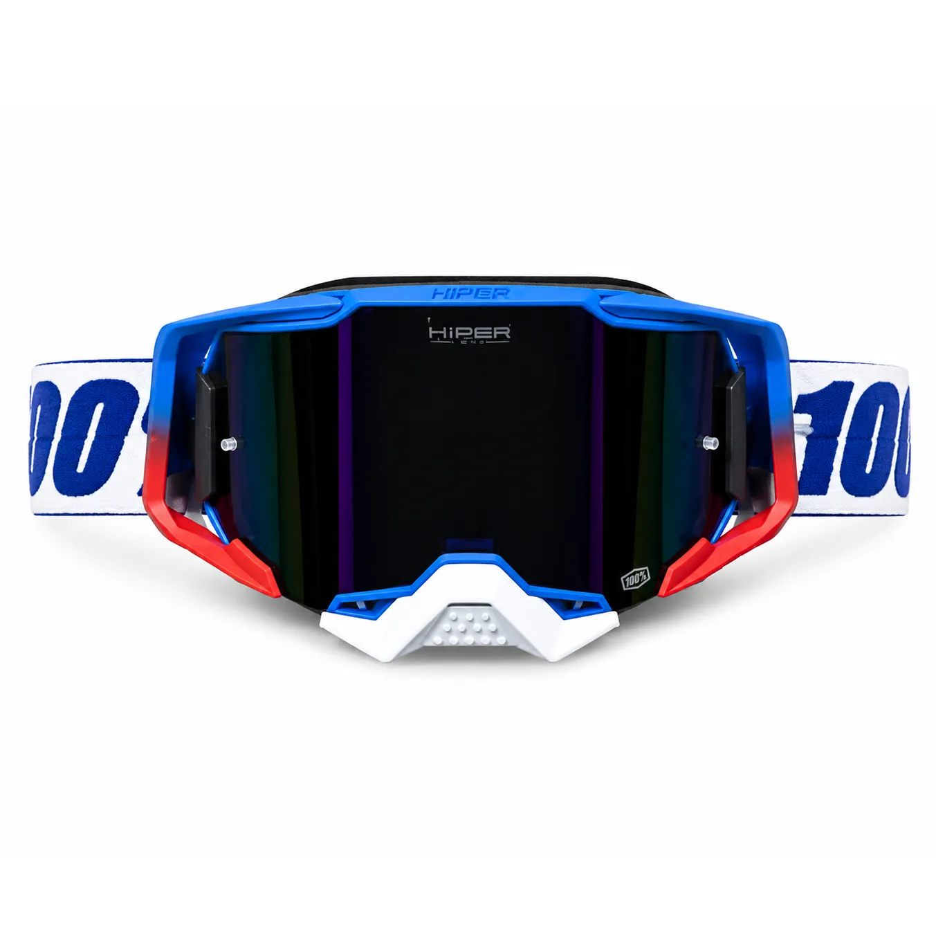 خرید عینک کراسی 100% HiPER LENZ مدل BLUE RED WHITE