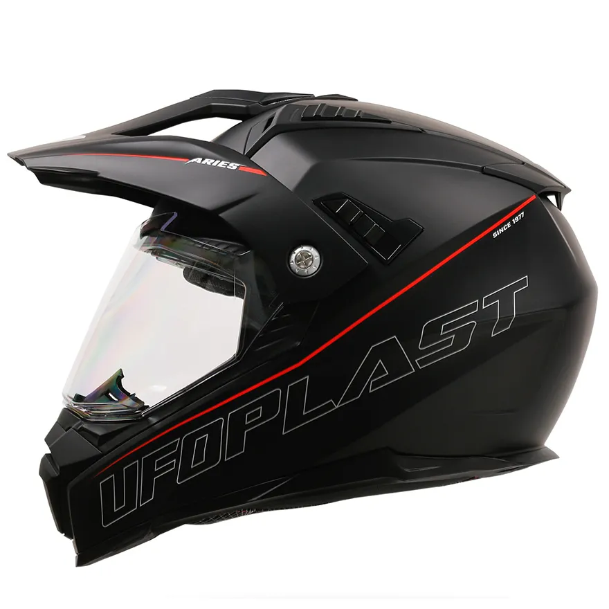 قیمت کلاه کاسکت ادونچری یوفو مدل ARIES MATT BLACK RED