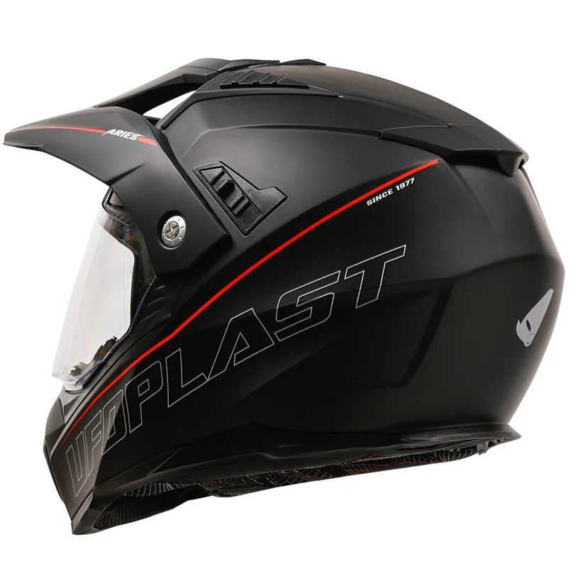 خرید کلاه کاسکت ادونچری یوفو مدل ARIES MATT BLACK RED از نمایندگی