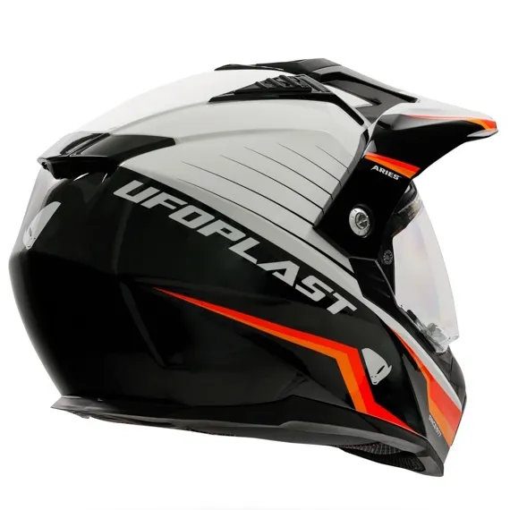 قیمت کلاه کاسکت ادونچری یوفو مدل ARIES BLACK WHITE ORANGE