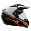 عکس کلاه کاسکت ادونچری یوفو مدل ARIES BLACK WHITE ORANGE