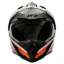 جلو کلاه کاسکت ادونچری یوفو مدل ARIES BLACK WHITE ORANGE